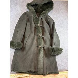 Vintage Utex Design Penny Lane Afghan Coat Womens M Faux Fur Winter Boho Outdoor